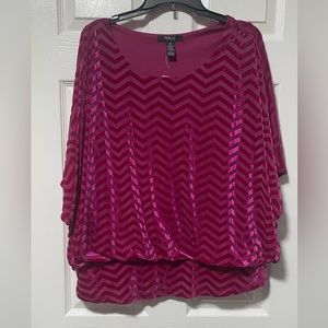 NWT Style & Co Violet Top With Chevron Design.